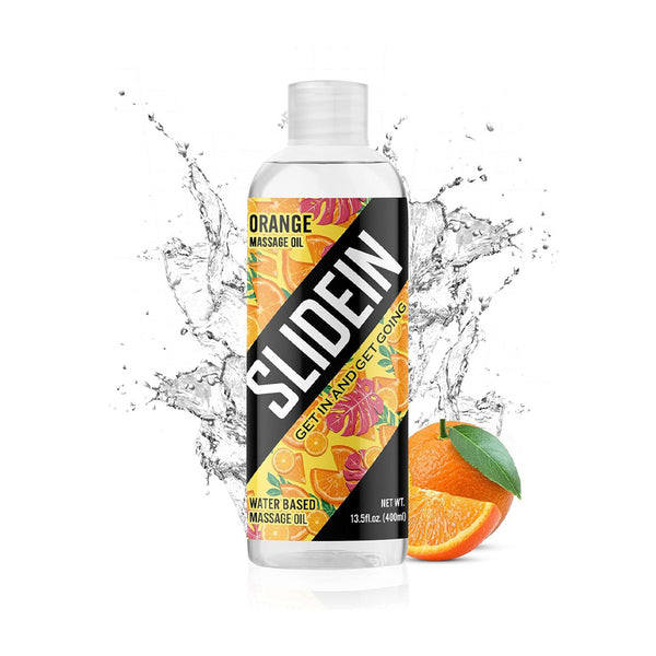 SLIDEIN Massage Oil – Scented Body Oil for Men & Women (13.5 oz) - PA Cosmetics