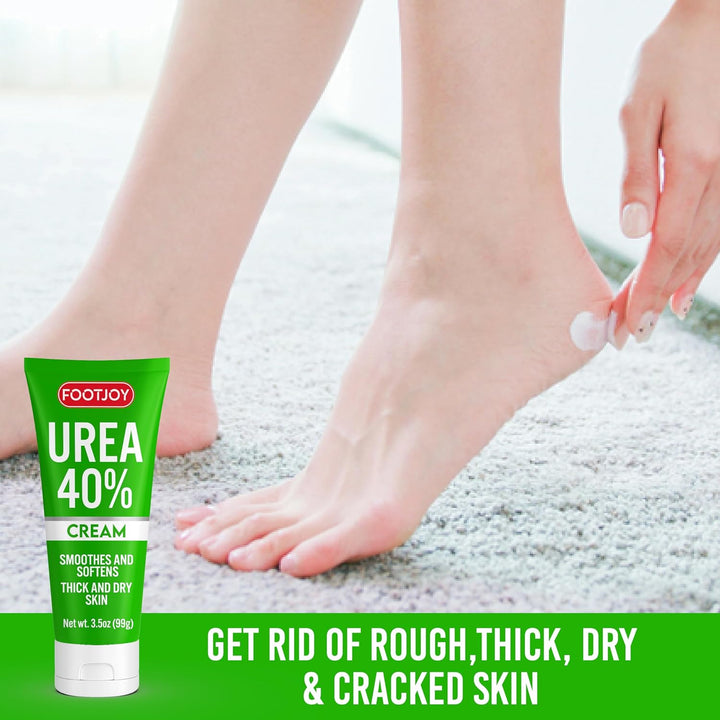 FOOTJOY 40% Urea Foot Cream – Deep Moisturizing Lotion for Cracked Heels, Feet & Elbows (Pack of 2) - PA Cosmetics