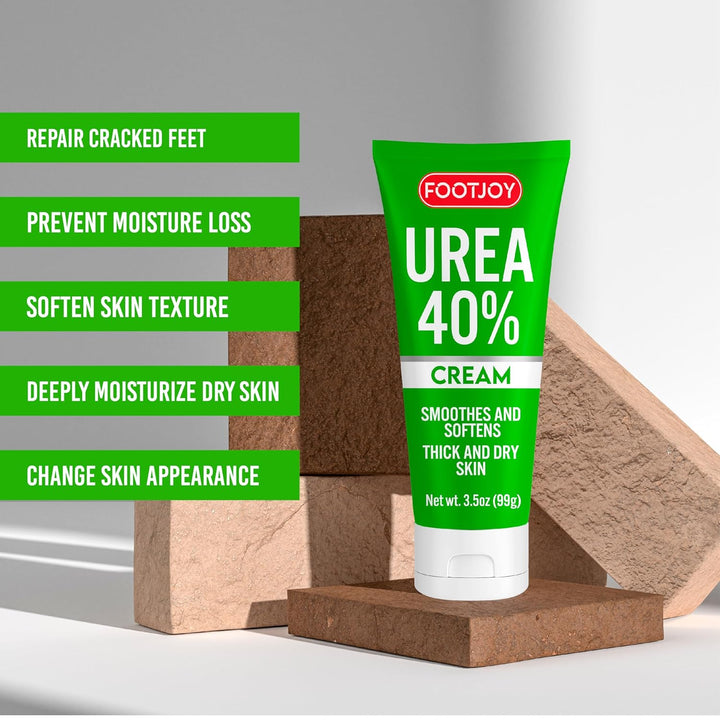 FOOTJOY 40% Urea Foot Cream – Deep Moisturizing Lotion for Cracked Heels, Feet & Elbows (Pack of 2) - PA Cosmetics