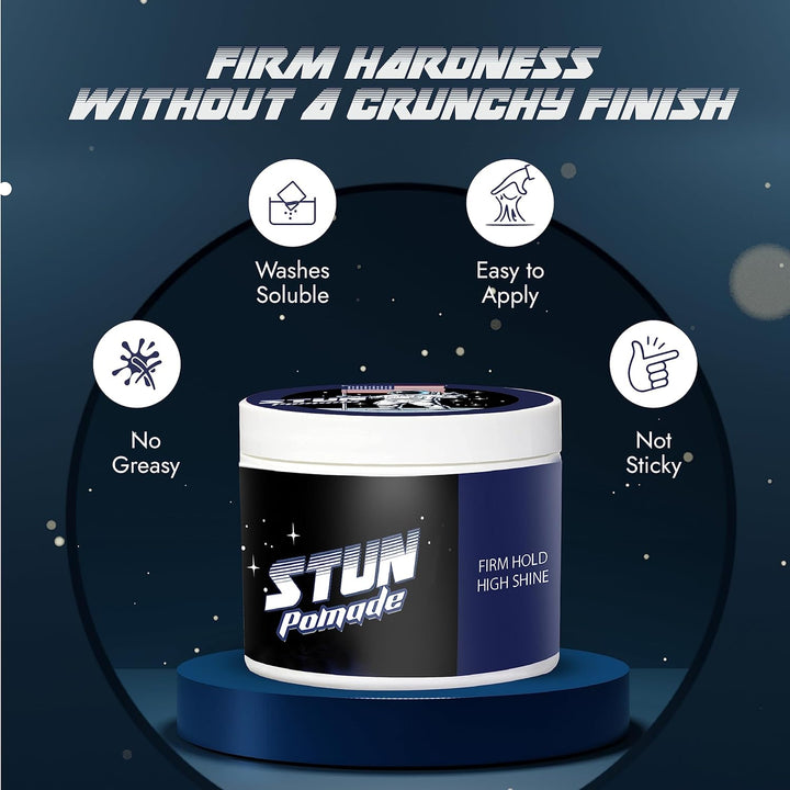 STUN Hair Pomade for Men – Firm Hold & High Shine - STUN