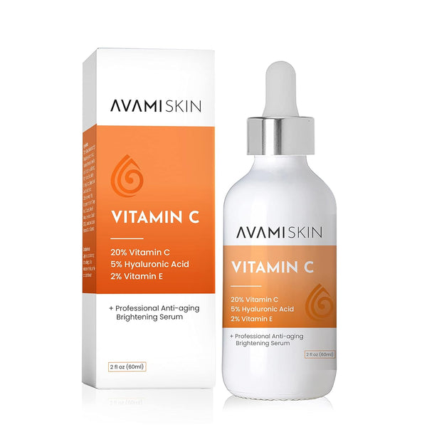 AVAMI Vitamin C Brightening Serum – Hydrating & Organic Skincare, 2 fl oz - PA Cosmetics