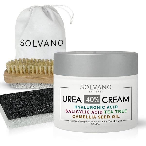 40% Urea Foot Cream – Extra Strength with Hyaluronic Acid, Salicylic Acid, Tea Tree & Camellia Oil – Softens Calluses & Dry Skin – 4.9 fl oz - PA Cosmetics