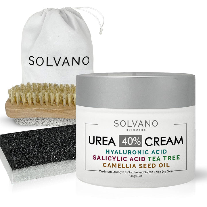 40% Urea Foot Cream – Extra Strength with Hyaluronic Acid, Salicylic Acid, Tea Tree & Camellia Oil – Softens Calluses & Dry Skin – 4.9 fl oz - PA Cosmetics