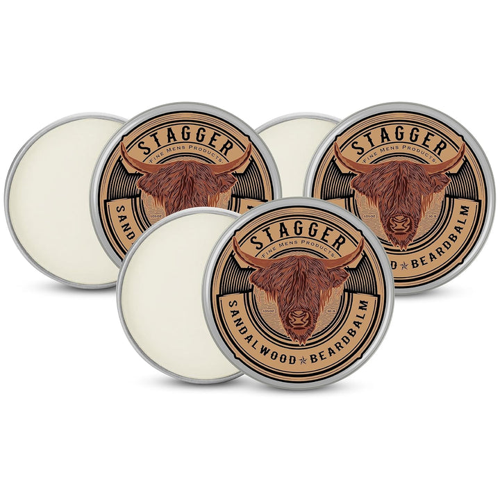 STAGGER Sandalwood Beard Balm – Natural Leave-In Conditioner & Wax for Men - PA Cosmetics