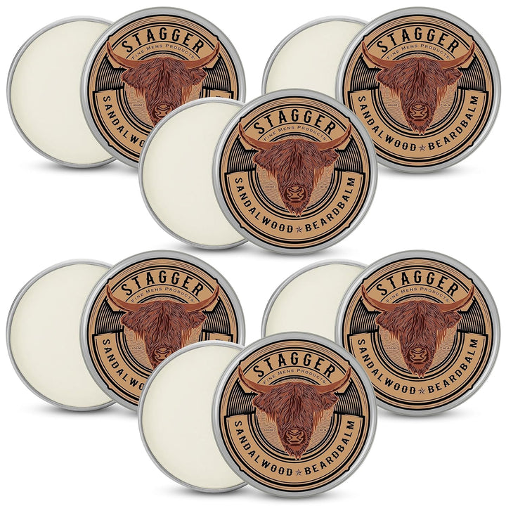 STAGGER Sandalwood Beard Balm – Natural Leave-In Conditioner & Wax for Men - PA Cosmetics